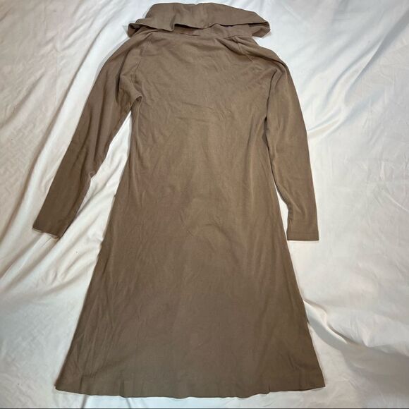 Soft Surroundings Brown Zipper Cowl Neck Tunic Jacket M - Picture 8 of 11